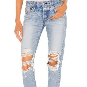 Moussy Vintage May Tapered distressed jeans